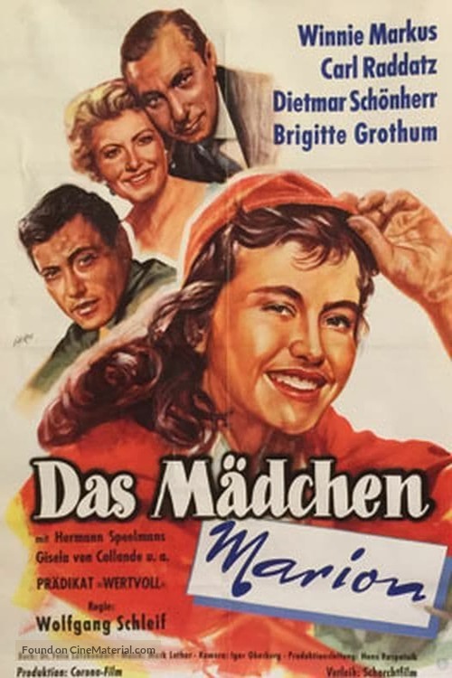 Das M&auml;dchen Marion - German Movie Poster