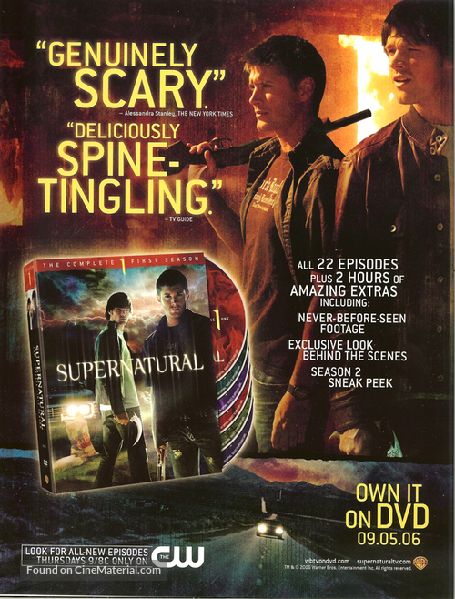 &quot;Supernatural&quot; - Video release movie poster