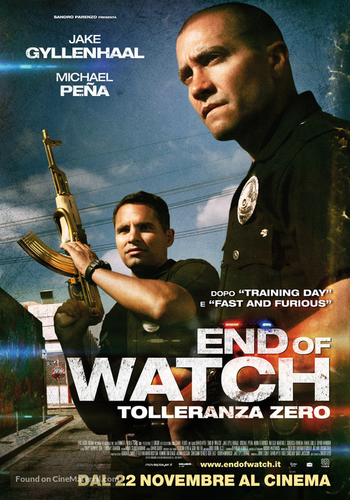 End of Watch - Italian Movie Poster