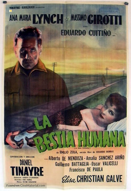La bestia humana - Argentinian Movie Poster