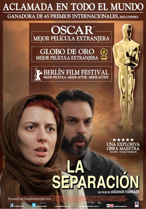 Jodaeiye Nader az Simin - Argentinian Movie Poster