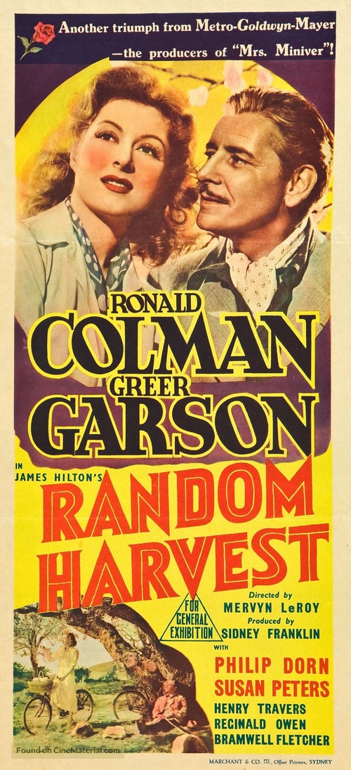 Random Harvest - Australian Movie Poster