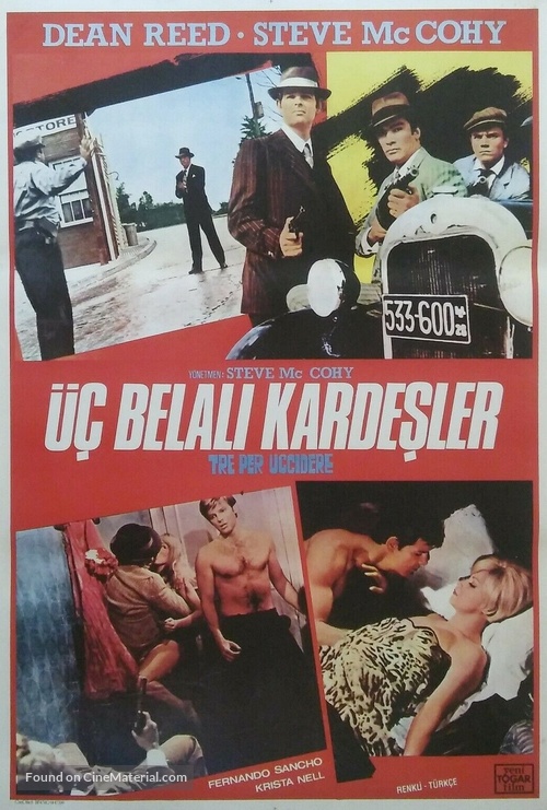 La banda de los tres crisantemos - Turkish Movie Poster