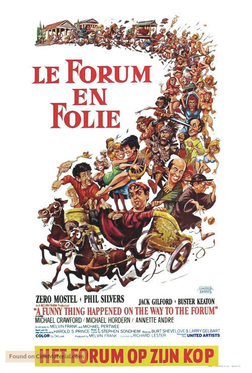 A Funny Thing Happened on the Way to the Forum - Belgian Movie Poster