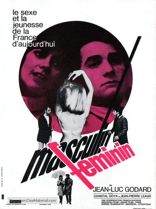 Masculin, f&eacute;minin: 15 faits pr&eacute;cis - French Movie Poster