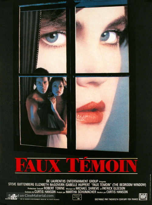 The Bedroom Window - French Movie Poster