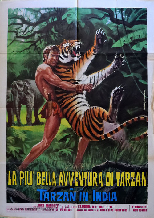 Tarzan Goes to India - Italian Movie Poster