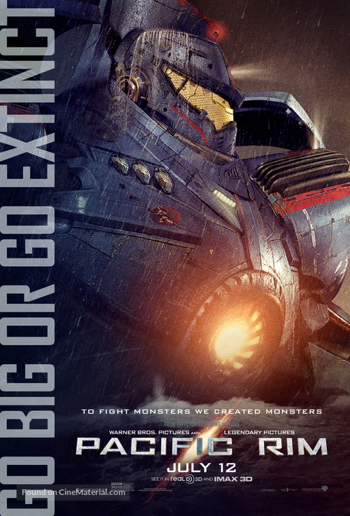 2013 13.5"x19.5" Original Theater Studio Promo IMAX Movie Poster Pacific Rim 