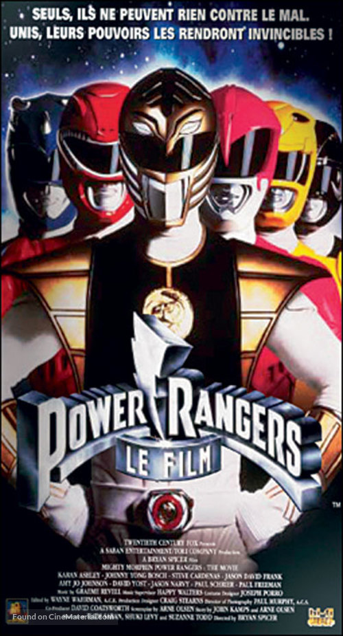 Mighty Morphin Power Rangers: The Movie - French Movie Poster