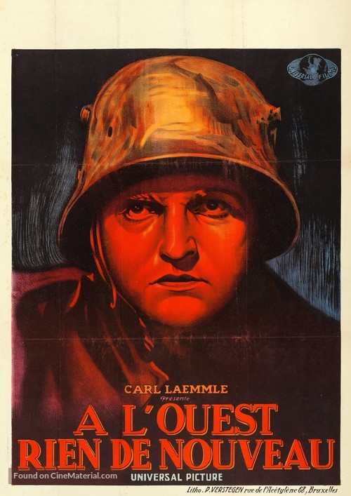 All Quiet on the Western Front - Belgian Movie Poster