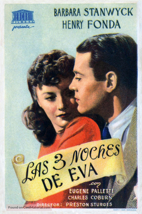 The Lady Eve - Spanish Movie Poster