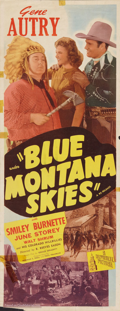 Blue Montana Skies - Re-release movie poster