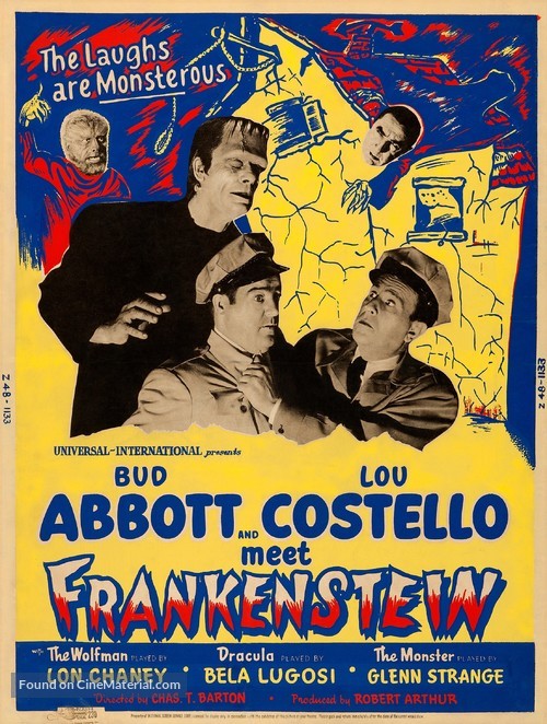 Bud Abbott Lou Costello Meet Frankenstein - Movie Poster