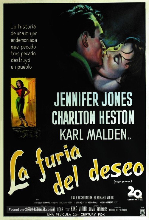 Ruby Gentry - Argentinian Movie Poster