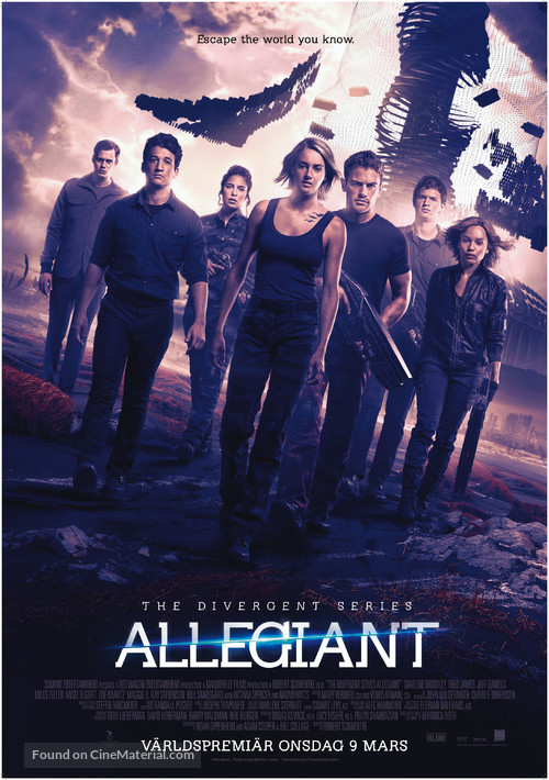 The Divergent Series: Allegiant - Swedish Movie Poster