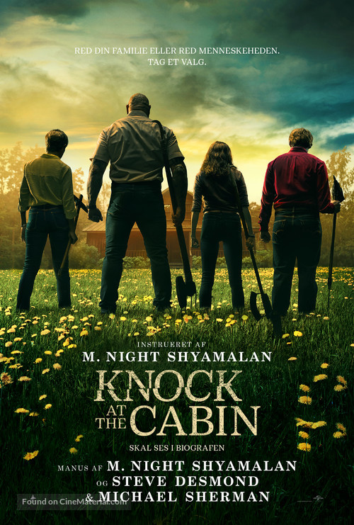 Knock at the Cabin - Danish Movie Poster