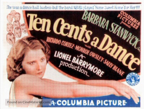 Ten Cents a Dance - Movie Poster