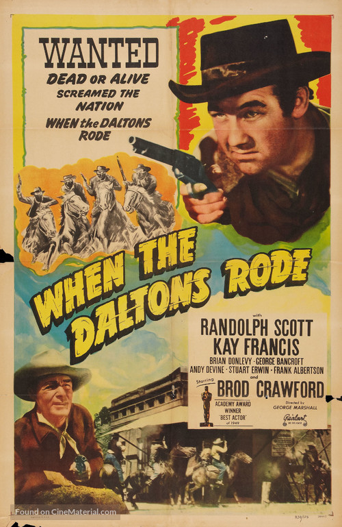 When the Daltons Rode - Re-release movie poster