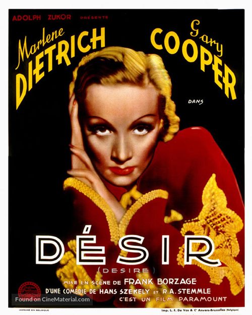 Desire - Belgian Movie Poster