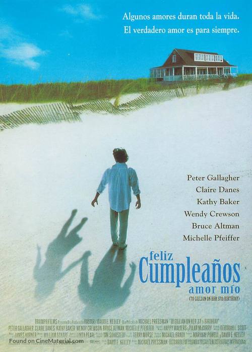 To Gillian on Her 37th Birthday - Spanish Movie Poster