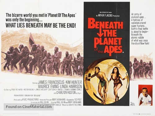 Beneath the Planet of the Apes - British Movie Poster