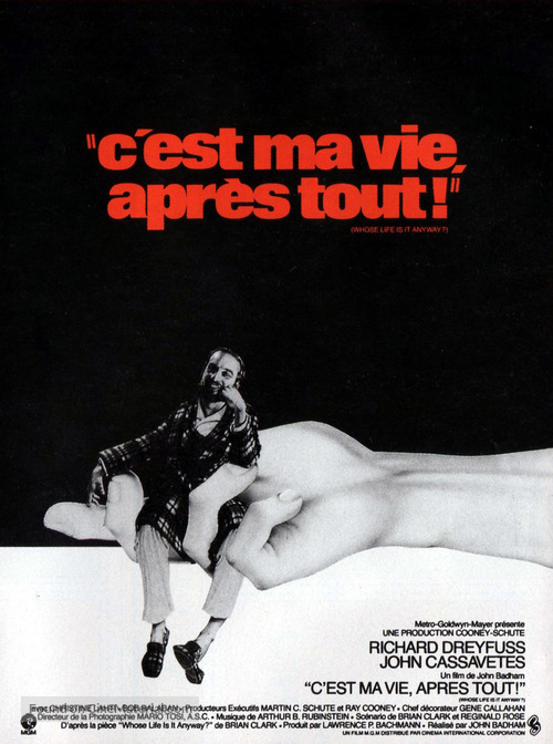 Whose Life Is It Anyway? - French Movie Poster