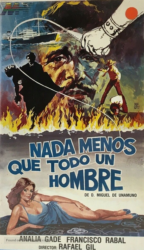Nada menos que todo un hombre - Spanish VHS movie cover