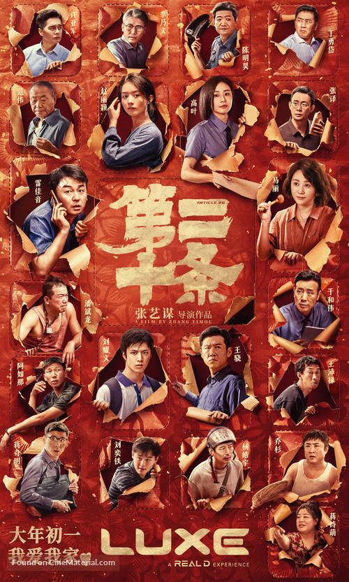 Di er shi tiao - Chinese Movie Poster