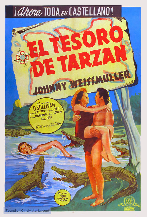 Tarzan&#039;s Secret Treasure - Spanish Movie Poster