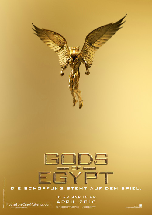 Gods of Egypt - German Movie Poster