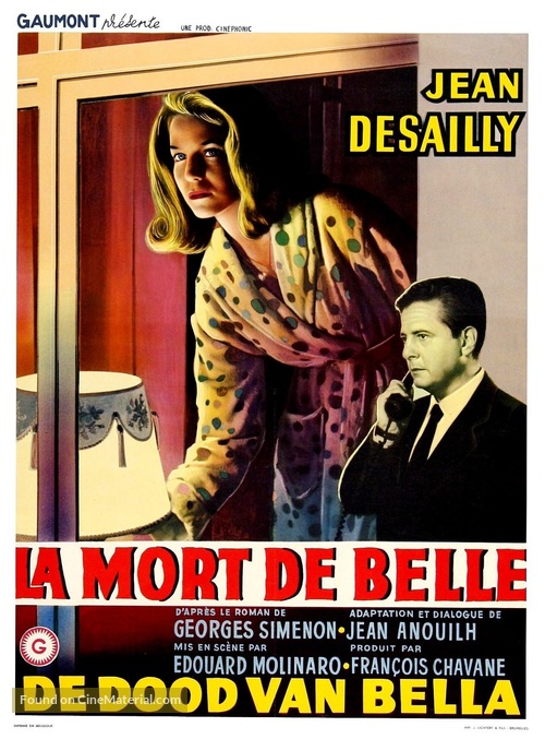 La mort de Belle - Belgian Movie Poster