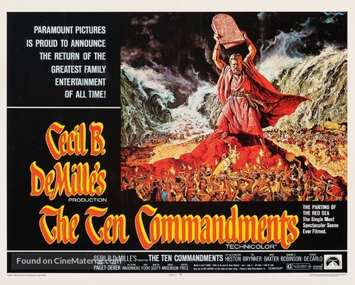 The Ten Commandments - Re-release movie poster