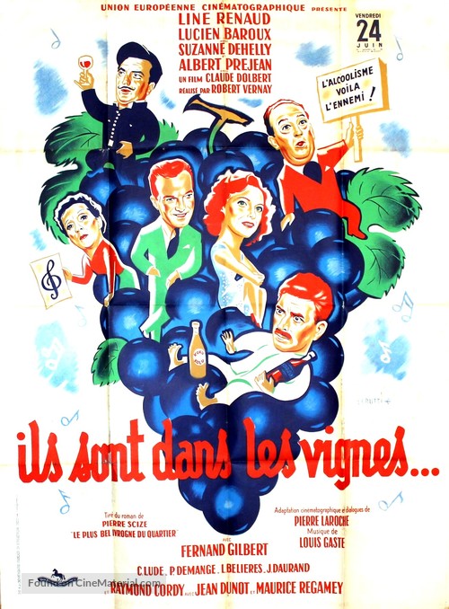 Ils sont dans les vignes... - French Movie Poster
