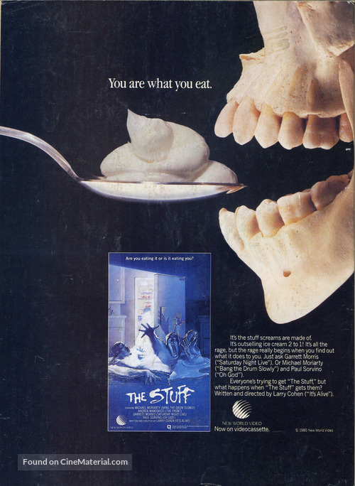 The Stuff - Video release movie poster