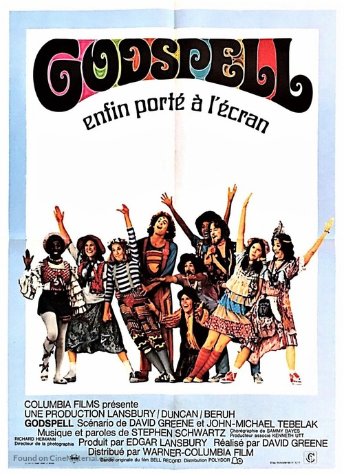 Godspell: A Musical Based on the Gospel According to St. Matthew - French Movie Poster