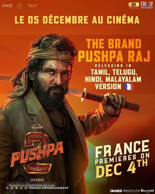 Pushpa: The Rule - Part 2 - French Movie Poster