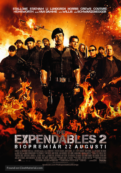 The Expendables 2 - Swedish Movie Poster