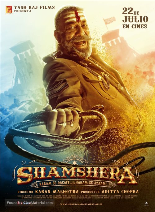 Shamshera - Spanish Movie Poster