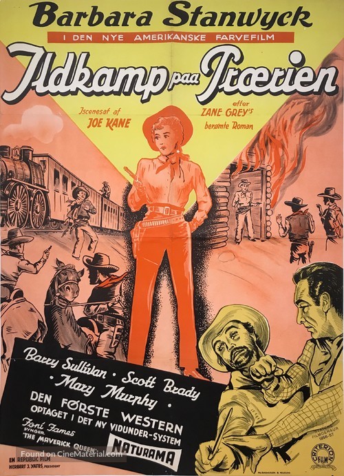 The Maverick Queen - Danish Movie Poster