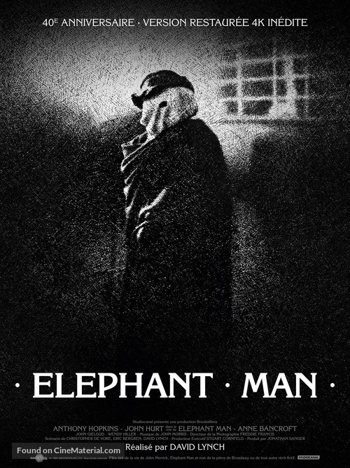 The Elephant Man - French Re-release movie poster