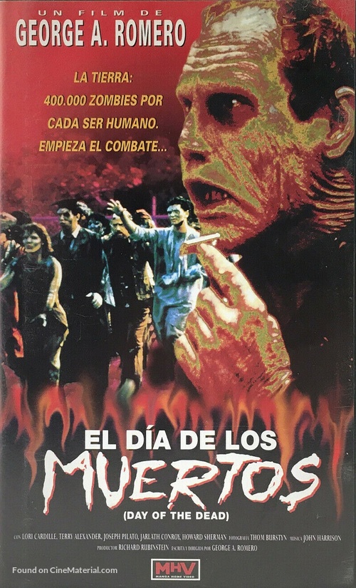 Day of the Dead - Spanish VHS movie cover