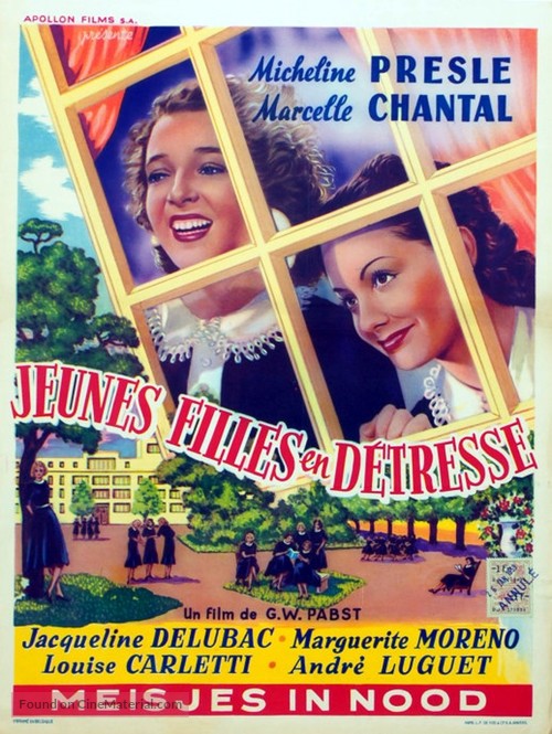 Jeunes filles en d&eacute;tresse - Belgian Movie Poster