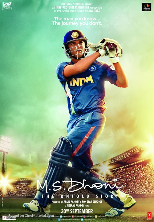 M.S Dhoni: The Untold Story - Indian Movie Poster