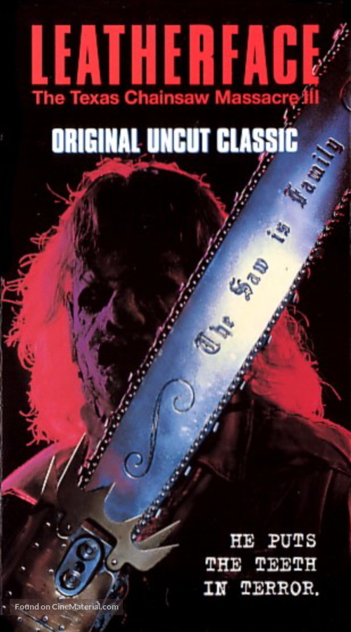 Leatherface: Texas Chainsaw Massacre III - VHS movie cover