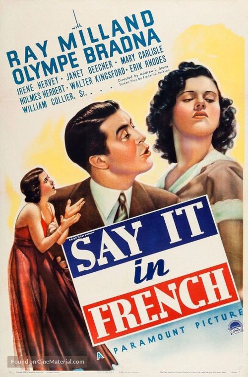 Say It in French - Movie Poster