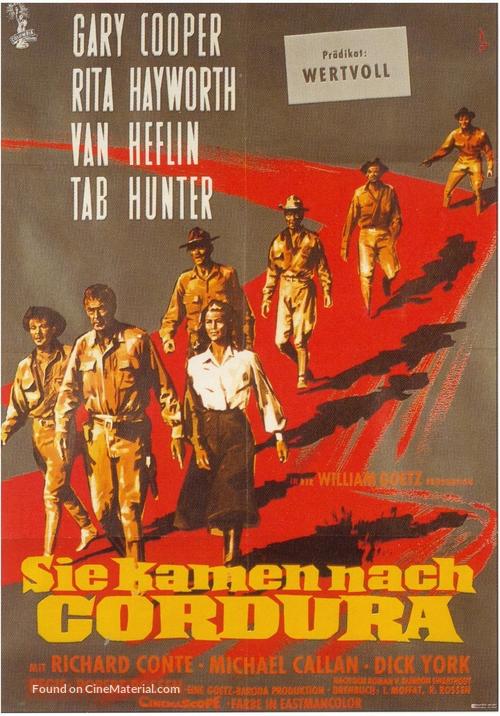 They Came to Cordura - German Movie Poster