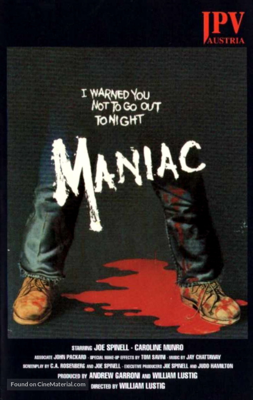 Maniac - Austrian VHS movie cover