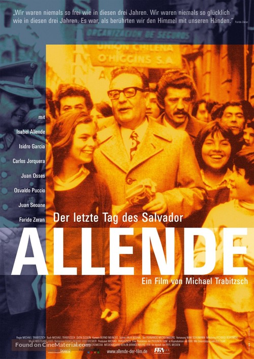 Allende - Der letzte Tag des Salvador Allende - German Movie Poster