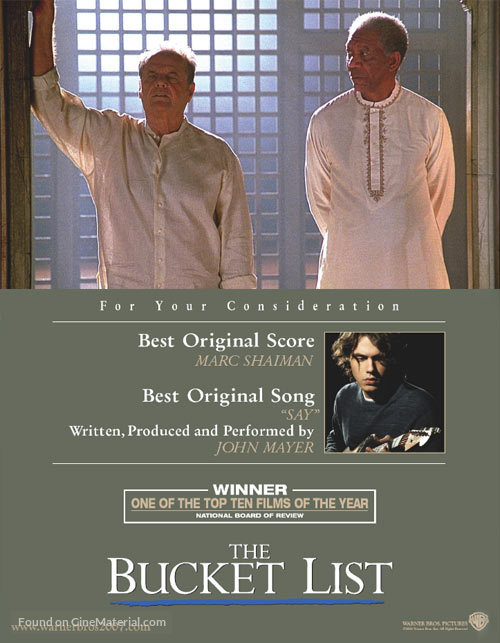 The Bucket List - For your consideration movie poster