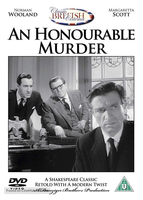 An Honourable Murder - British DVD movie cover